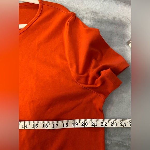 NWOT J. Crew Size 3X Perfect Fit Tee Shirt Short Sleeve Cotton Crew Orange - Picture 11 of 11